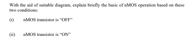 Solved With the aid of suitable diagram, explain briefly the | Chegg.com