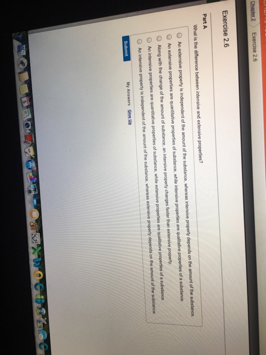 Solved What Is The Difference Between Intensive And Chegg