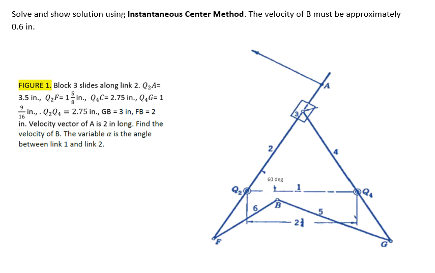 Solved Solve and show solution using Instantaneous Center | Chegg.com