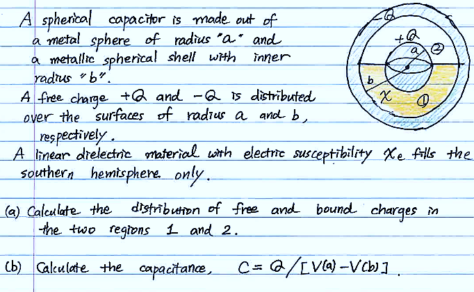 Solved A Metal Sphere Of Radius " A " And A Metallic | Chegg.com