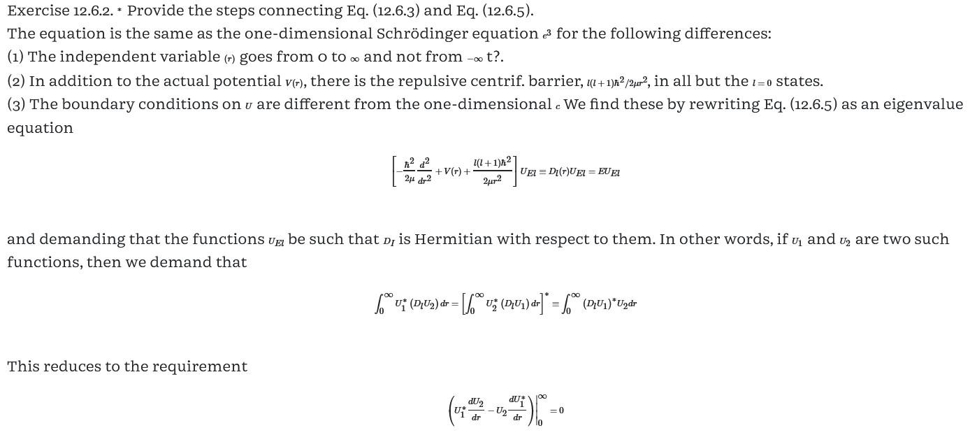 Solved Exercise 12.6.2. * Provide the steps connecting Eq. | Chegg.com