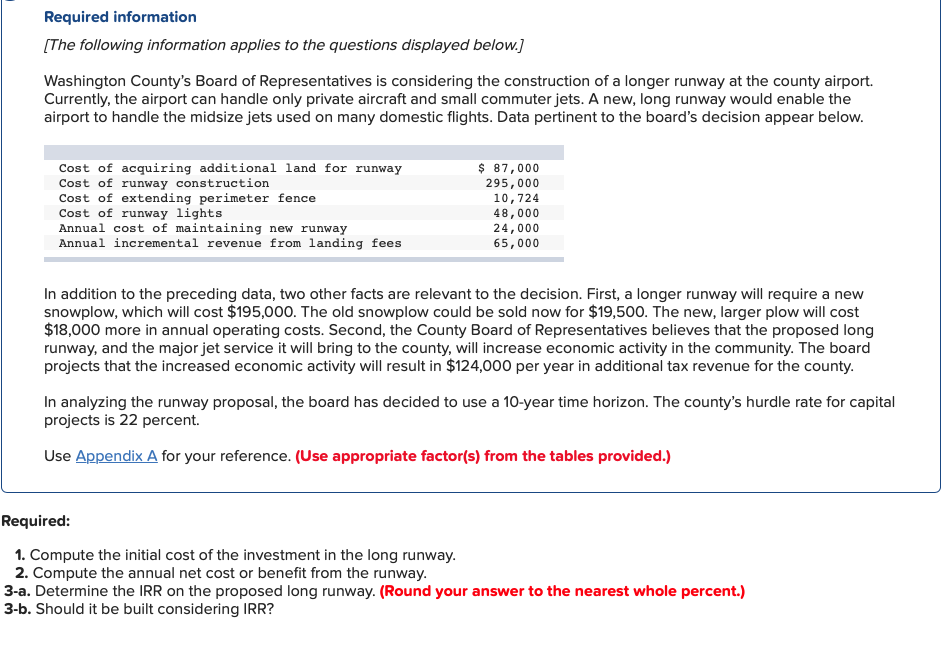 Solved Required Information [The Following Information | Chegg.com