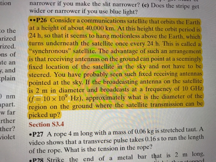 Solved tion narrower if you make the slit narrower? (c) Does | Chegg.com