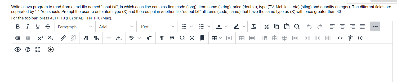Solved Write a java program to read from a text file named | Chegg.com