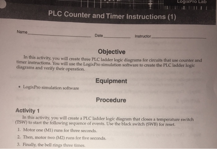 logixpro plc lab manual