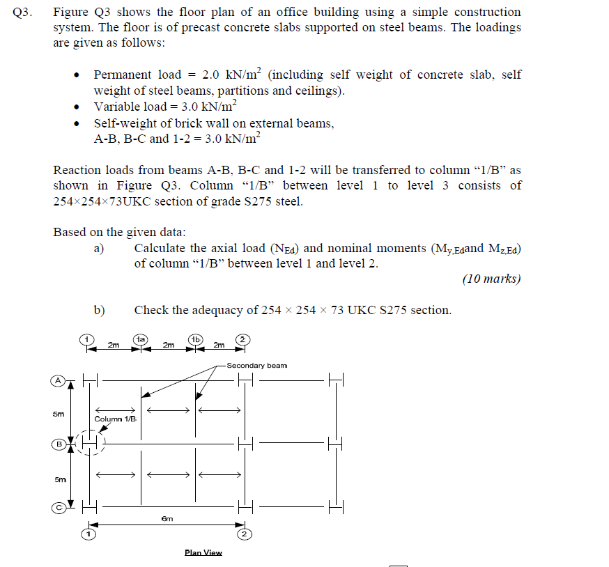 Q3. Figure Q3 shows the floor plan of an office | Chegg.com