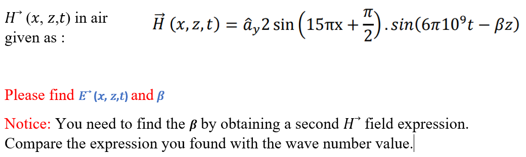 Solved H X Z T In Air Given As A X 2 T Ay2 Sin Chegg Com