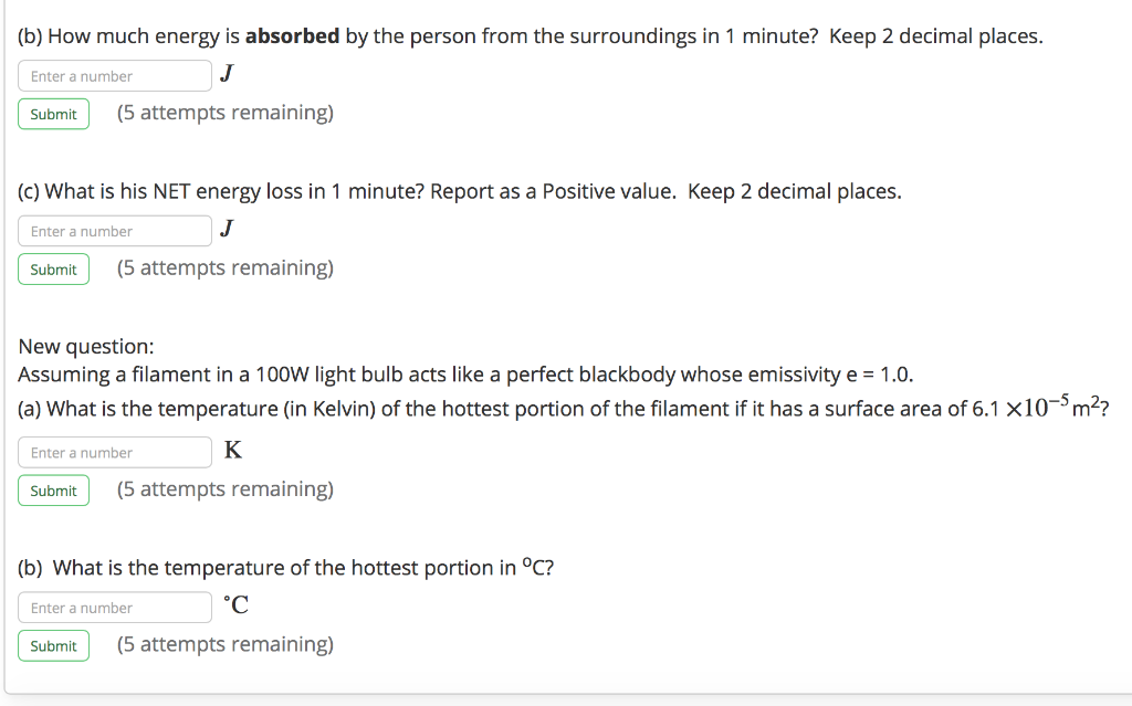 Solved The rate of heat transfer by emitted radiation is | Chegg.com