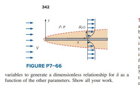 Solved 7-66 A boundary layer is a thin region (usually along | Chegg.com