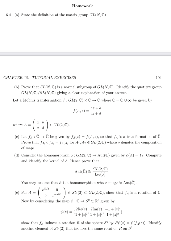 Solved Homework 6 4 A State The Definition Of The Matri Chegg Com