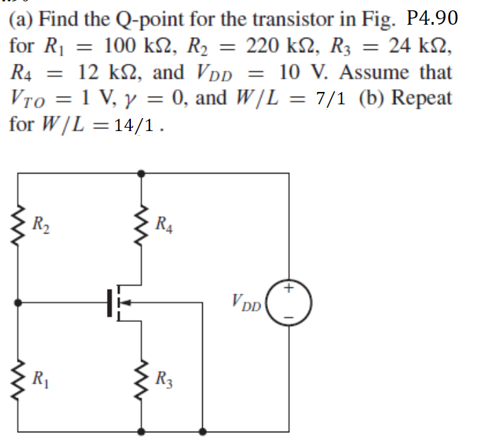 Solved TABLE 4.6 MOS Transistor Parameters Vro y 20F NMOS