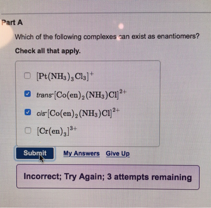 Solved Which Of The Following Complexes Can Exist As | Chegg.com