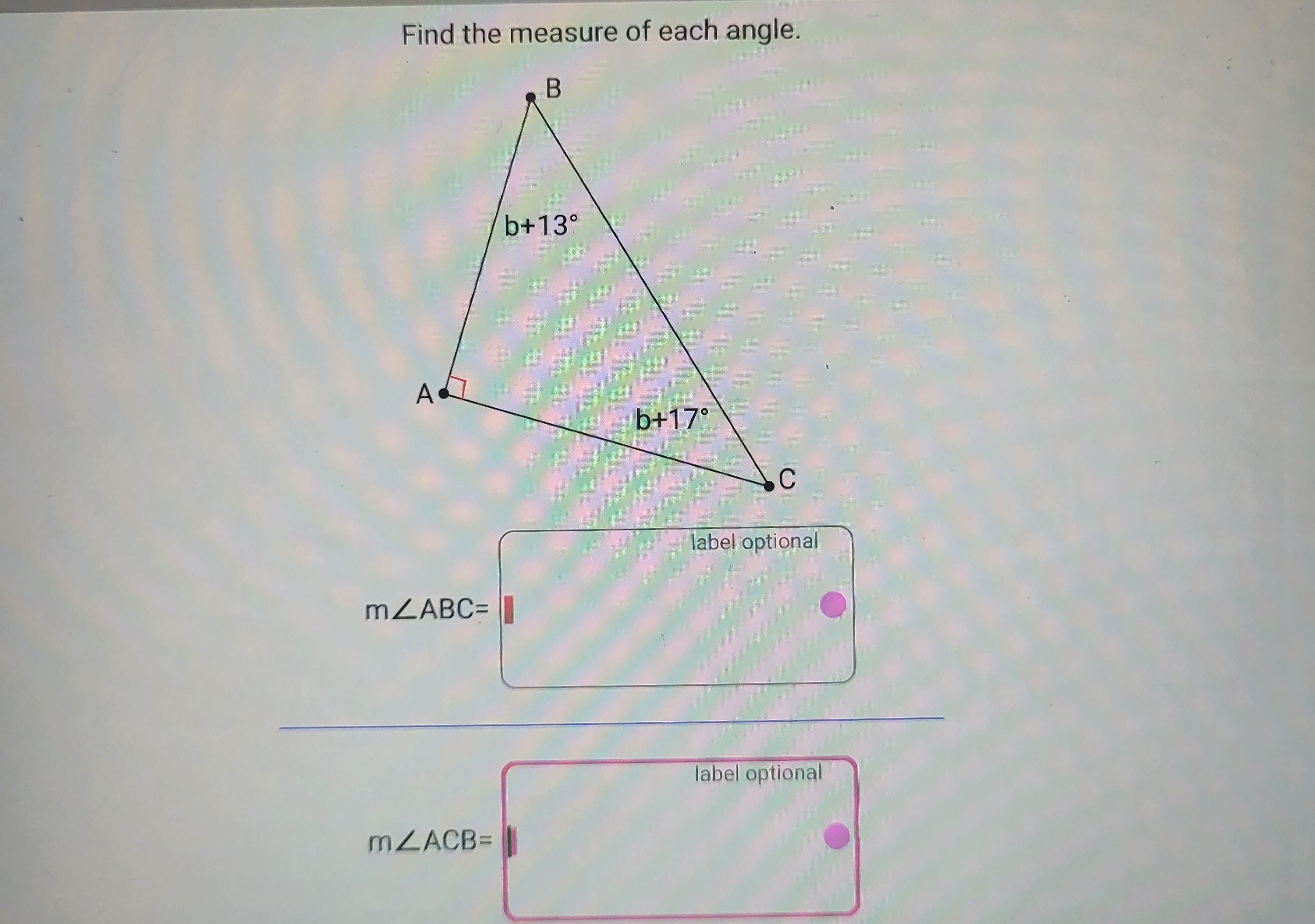 Solved Find The Measure Of Each Angle. | Chegg.com