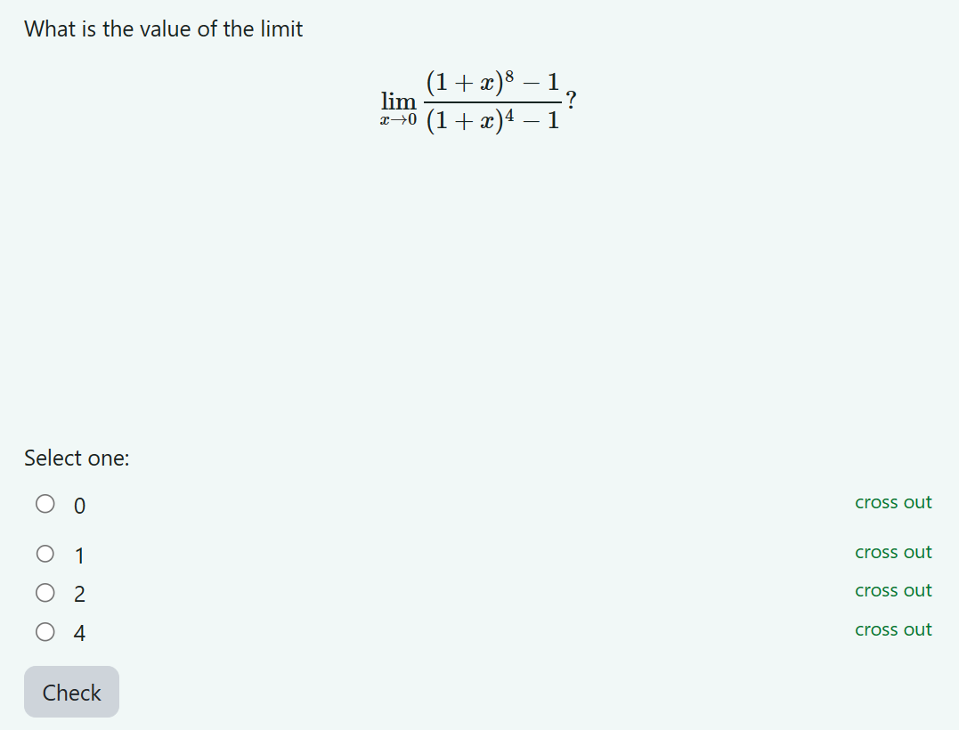What is the value of the limit lim_(x