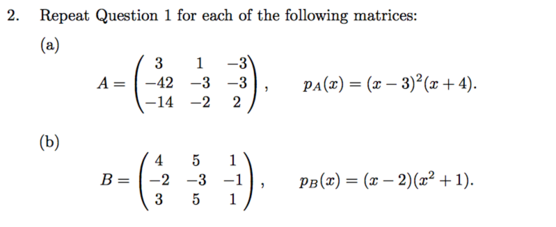 Solved Decide Whether The Matrix 5 12 6 3 9 5 18 3 1 Chegg Com