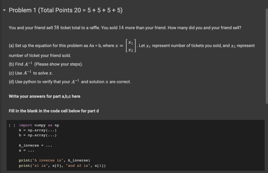 Solved Problem 1 (Total Points 20 = 5 + 5 + 5 + 5) You and | Chegg.com