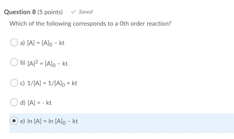 Solved Question 8 (5 points) Saved Which of the following | Chegg.com