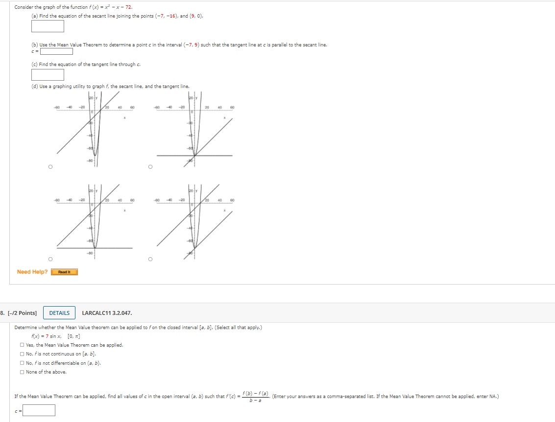 Solved Consider the graph of the function f(x) = x2 - x - | Chegg.com
