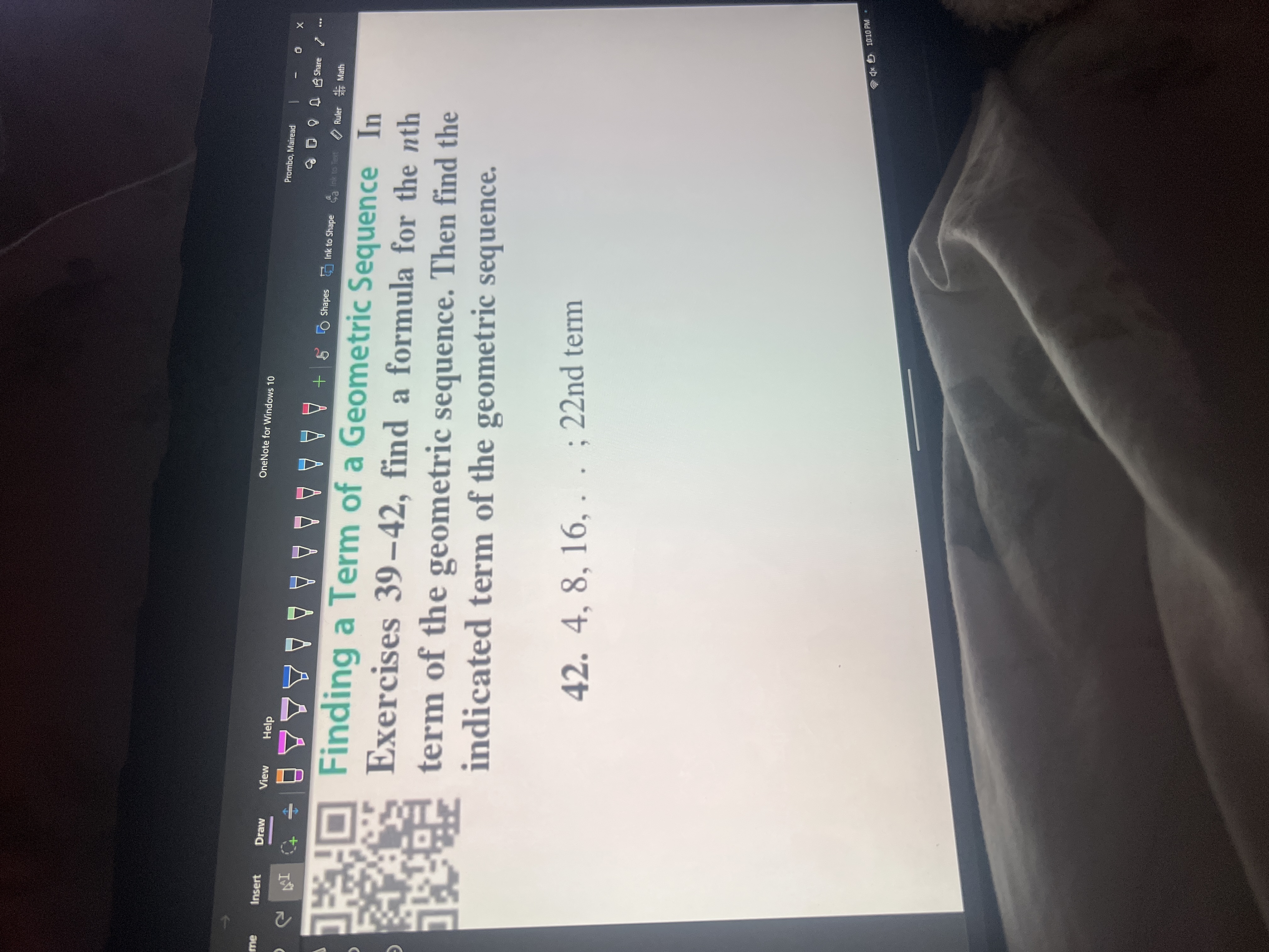 Solved Finding a Term of a Geometric Sequence InExercises | Chegg.com
