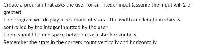 Solved Create a program that asks the user for an integer | Chegg.com
