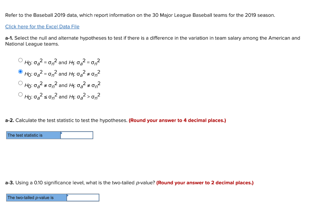 Refer to the Baseball 2019 data, which report | Chegg.com