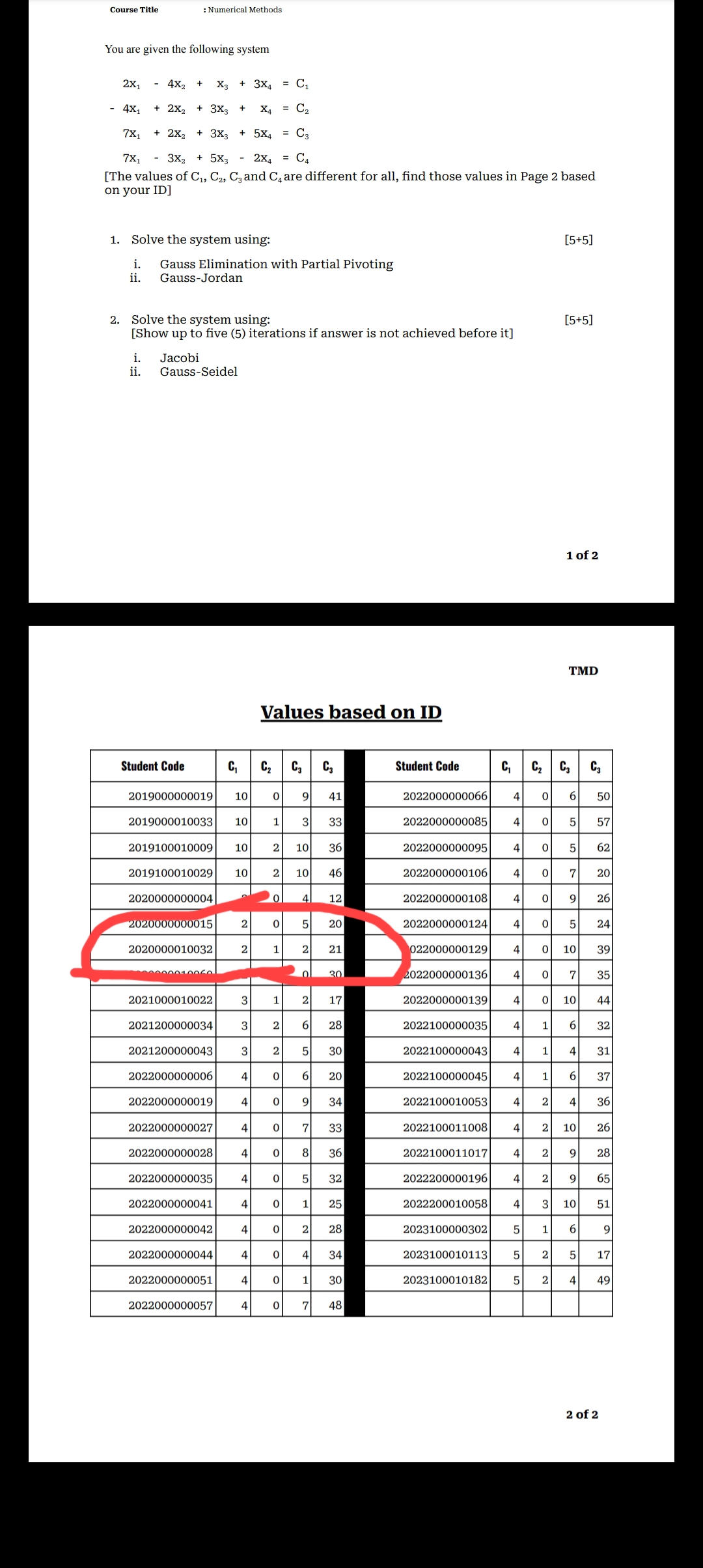 Solved You are given the following | Chegg.com