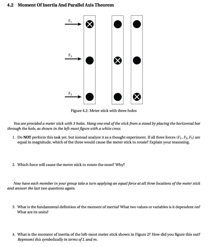 Solved 4.2 Moment Of Inertia And Parallel Axis Theorem F F2