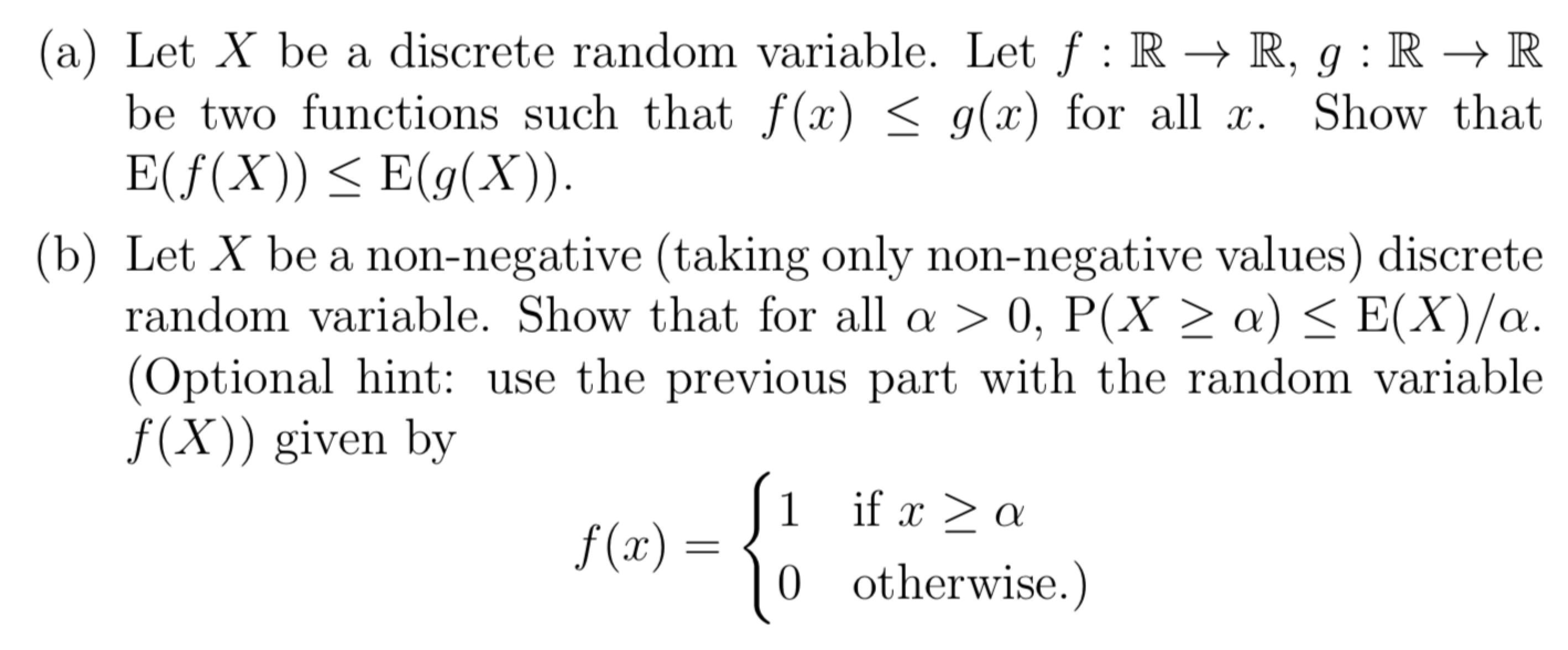 Solved A Let X Be A Discrete Random Variable Let F R Chegg Com