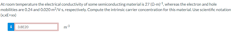 Solved At room temperature the electrical conductivity of | Chegg.com
