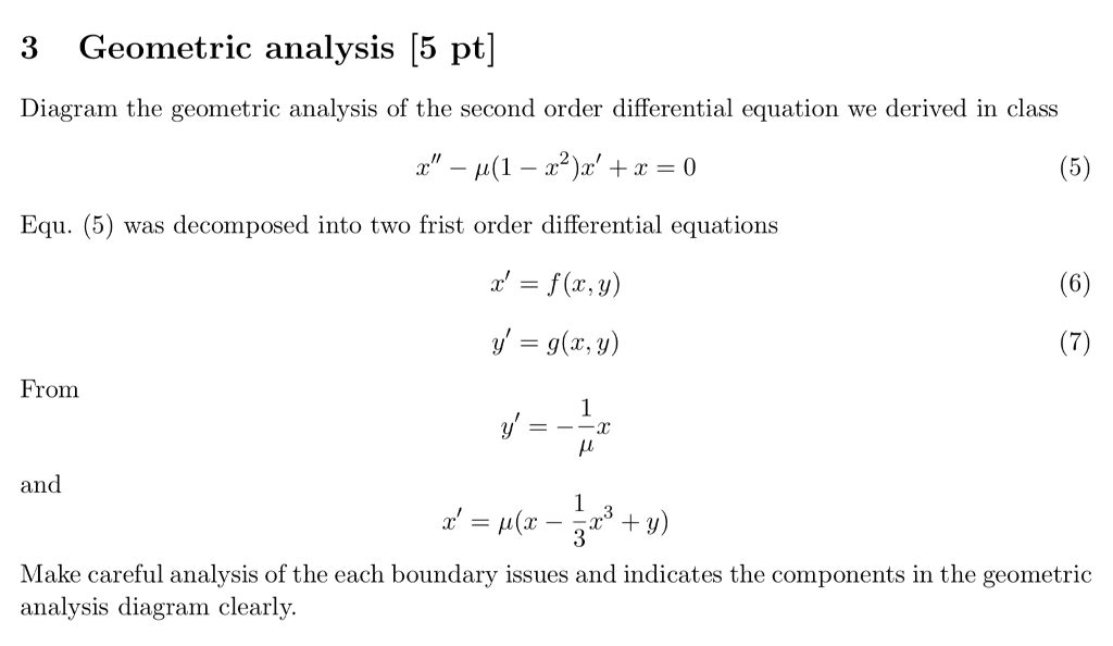 3 Geometric analysis [5 pt] Diagram the geometric | Chegg.com