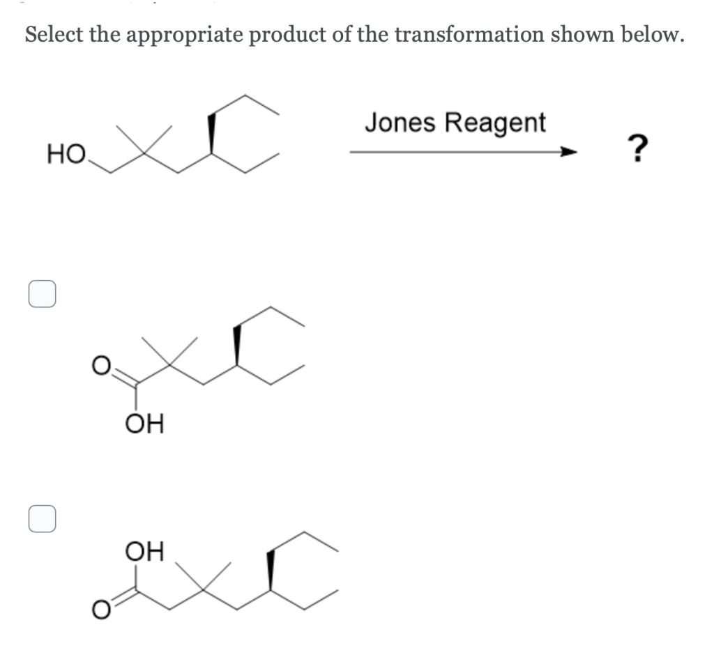 Solved Select the appropriate product of the transformation