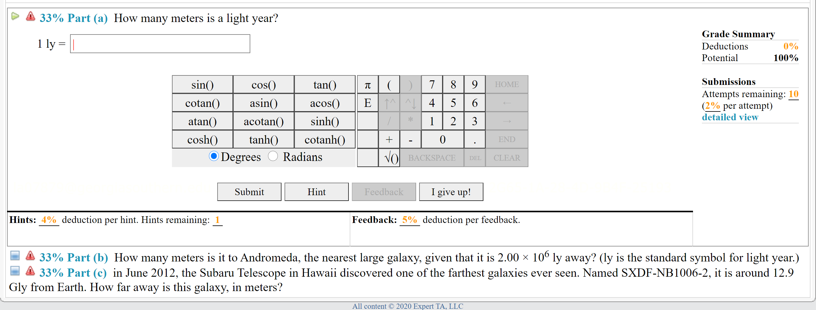 Solved Phys 2212 Hw 12 Begin Date 11 30 2020 12 01 00 Am Chegg Com