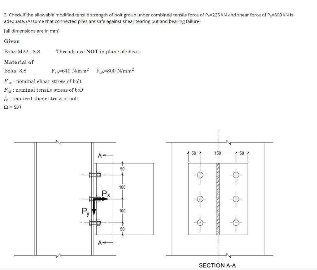 Solved 3. Check if the allowable modified tensile strength | Chegg.com