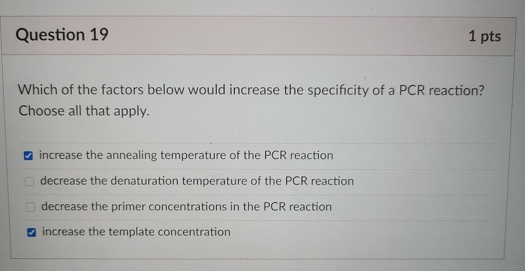 Solved Question 19 1 pts Which of the factors below would | Chegg.com