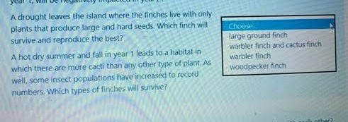 Solved What keeps finches of different species that live in | Chegg.com