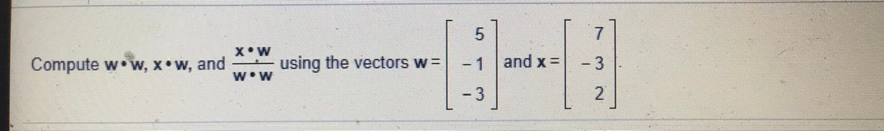 Solved vou Compute u u, vou, and using the vectors u = 5 3 | Chegg.com