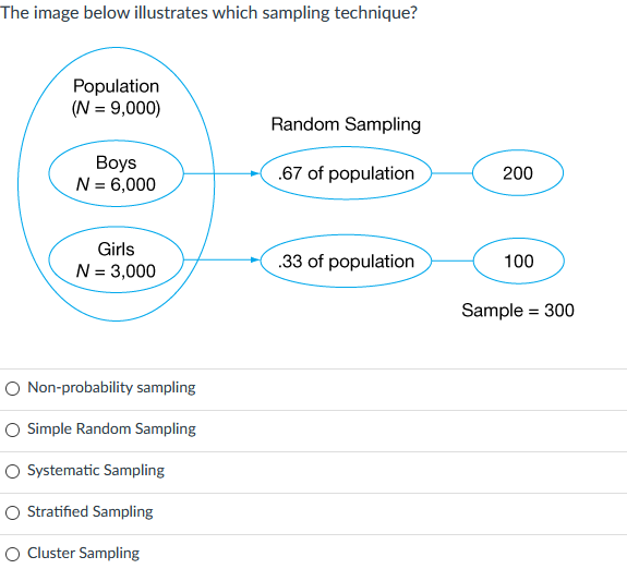Solved The image below illustrates which sampling technique? | Chegg.com