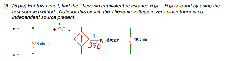 Solved For this circuit, find the Thevenin equivalent | Chegg.com