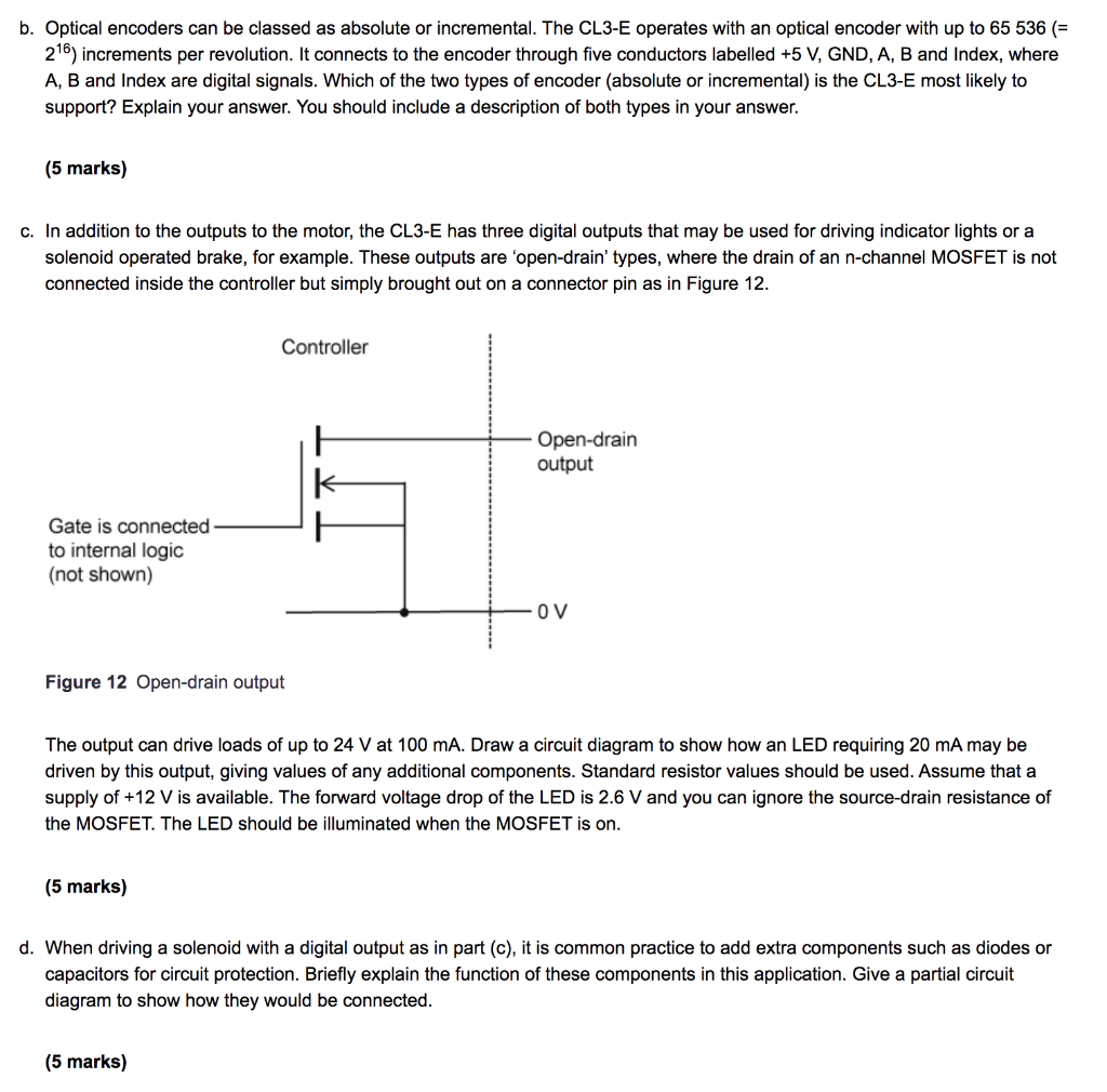 Solved b. Optical encoders can be classed as absolute or | Chegg.com