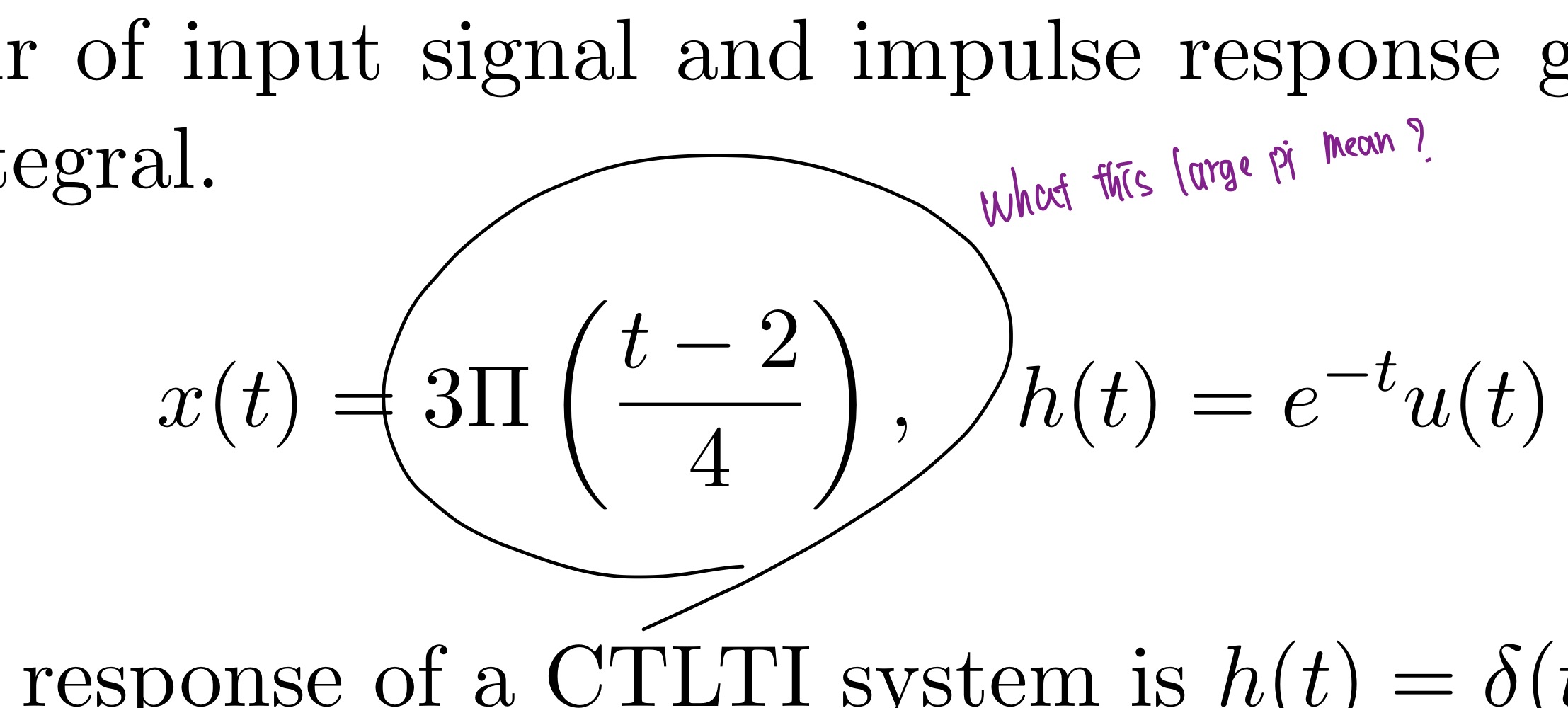 Solved r of input signal and impulse response egral. | Chegg.com