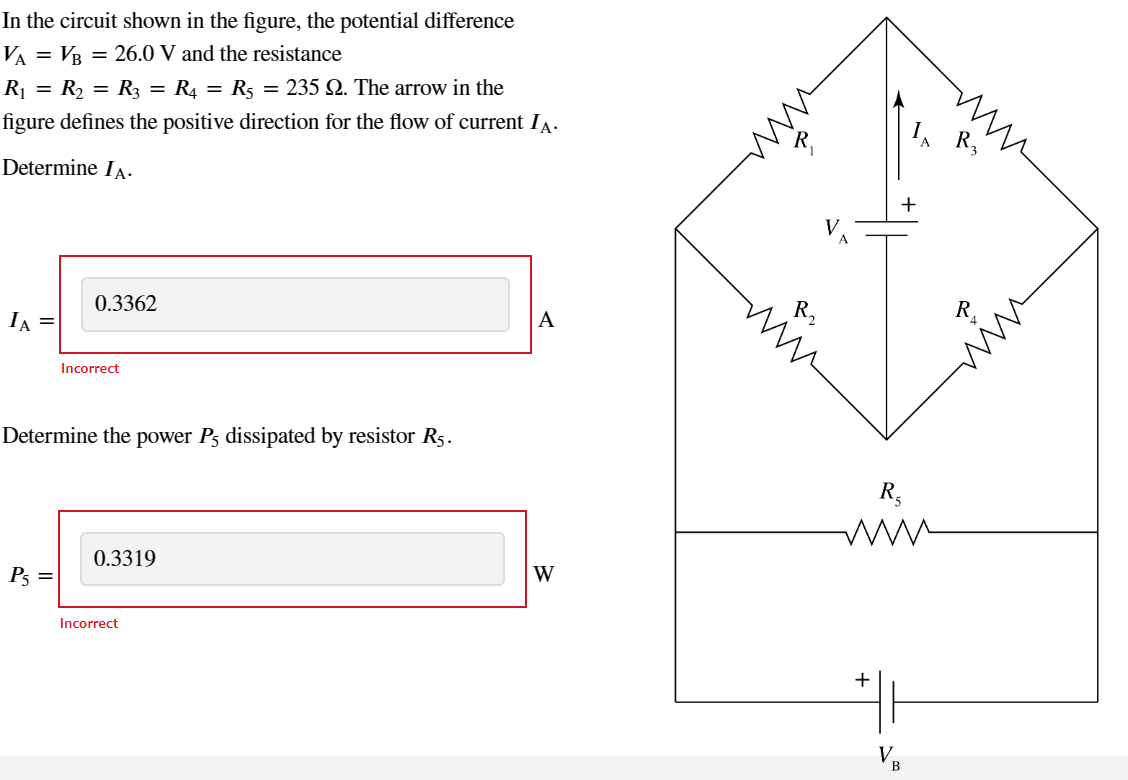 Solved In the circuit shown in the figure, the potential