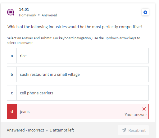 Solved 14.01 Homework. Answered Which of the following | Chegg.com