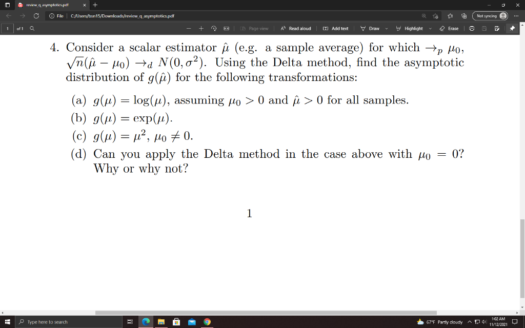 Solved Review Q Asymptotics Pdf C O File Chegg Com