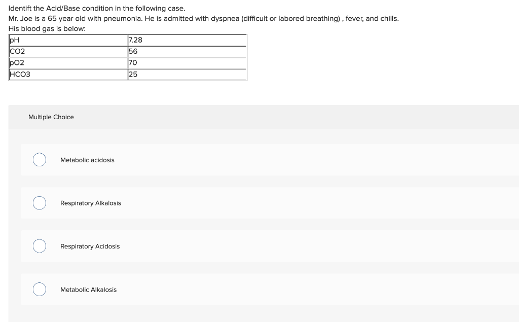 Solved Identift the Acid/Base condition in the following | Chegg.com