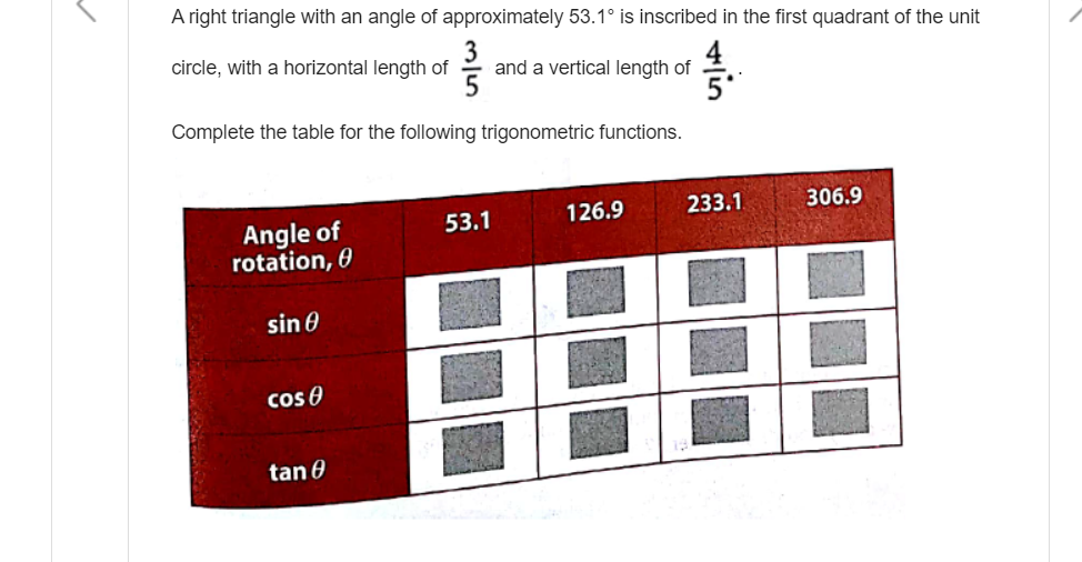 Solved A right triangle with an angle of approximately 53.1° | Chegg.com