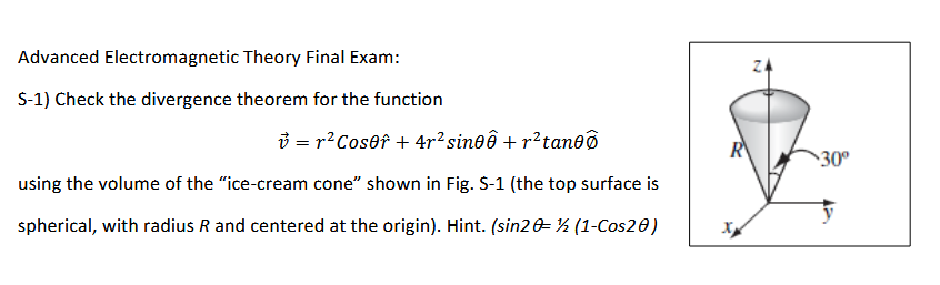 Solved Advanced Electromagnetic Theory Final Exam: S-1) | Chegg.com