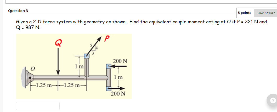Solved Save Answer Question 3 5 points Given a 2-D force | Chegg.com