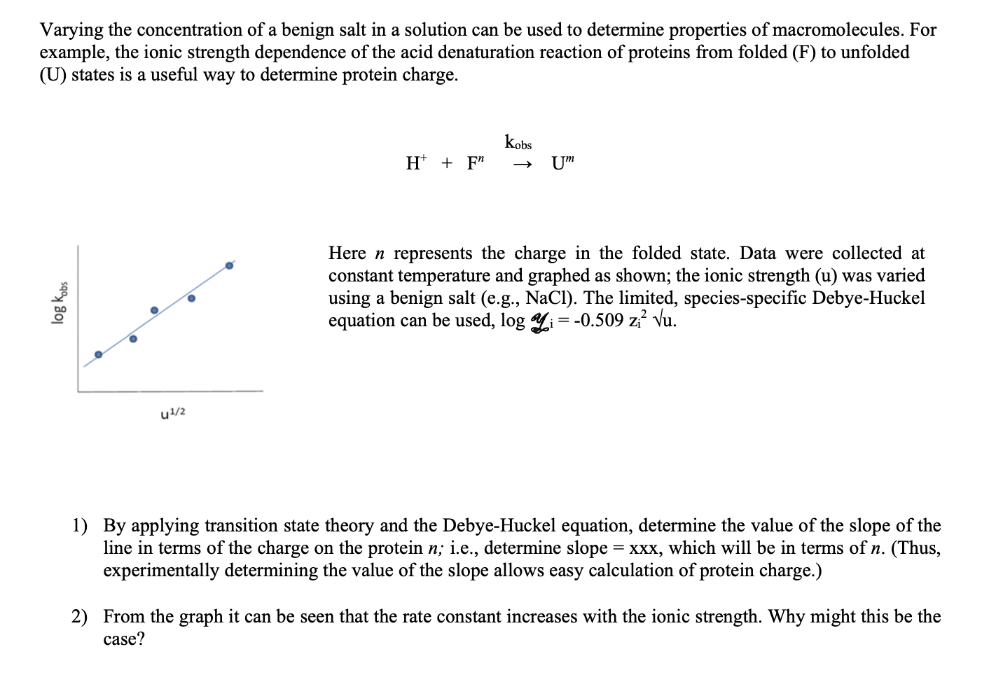 Solved Varying the concentration of a benign salt in a | Chegg.com