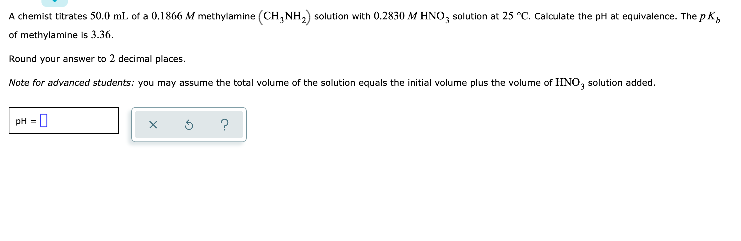 solved-a-chemist-titrates-of-a-methylamine-solution-with-chegg