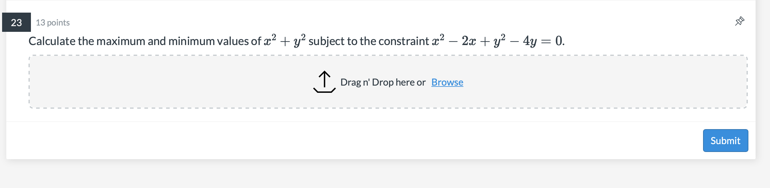 Solved 23 13 points DO Calculate the maximum and minimum | Chegg.com